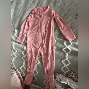 Little sleepies bamboo convertible sleeper in blush